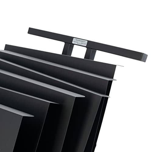 Manhasset Carro de almacenamiento corto para atriles, negro