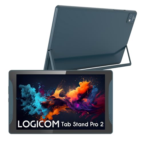 Logicom Tab Stand Pro 2 - Tablet HD de 10,1" - Soporte Integrado - 64 GB - Android 13 - Batería de 6000 mAh - Bluetooth 5.0 - Azul