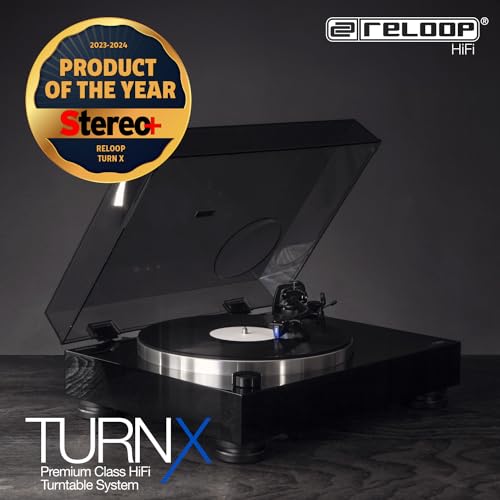 Reloop Turn X - Giradiscos HiFi Premium incl. cápsula Ortofon 2M Blue, accionamiento directo Super High Torque, control preciso de la rotación, 3 velocidades