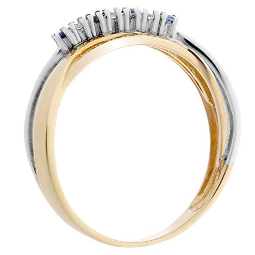 Orphelia Mujer 18 k (750) oro bicolor redondo blanco diamante