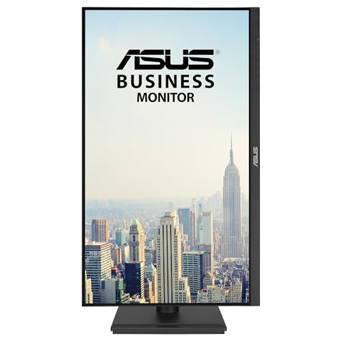 ASUS VA27DQFS Monitor profesional de 27 Pulgadas, IPS, Full HD, sin marco, 100 Hz, Adaptive-Sync, MPRT de 1 ms, HDMI, DisplayPort, VGA, luz azul baja, antiparpadeo, diseño ergonómico, montaje en pared