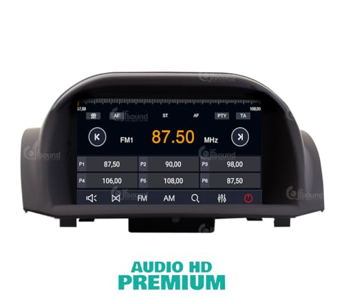 Radio de Coche para Ford Fiesta 2013-16 Android GPS Bluetooth WiFi USB Dab+ Touchscreen 7" 8core Carplay AndroidAuto