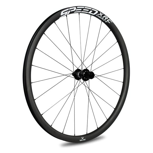veltec Xrs Juego de Ruedas Speed XRC 30 SR Disc Shimano 12 x 100/12 x 142, Adultos Unisex, Negro/Blanco, 622-22