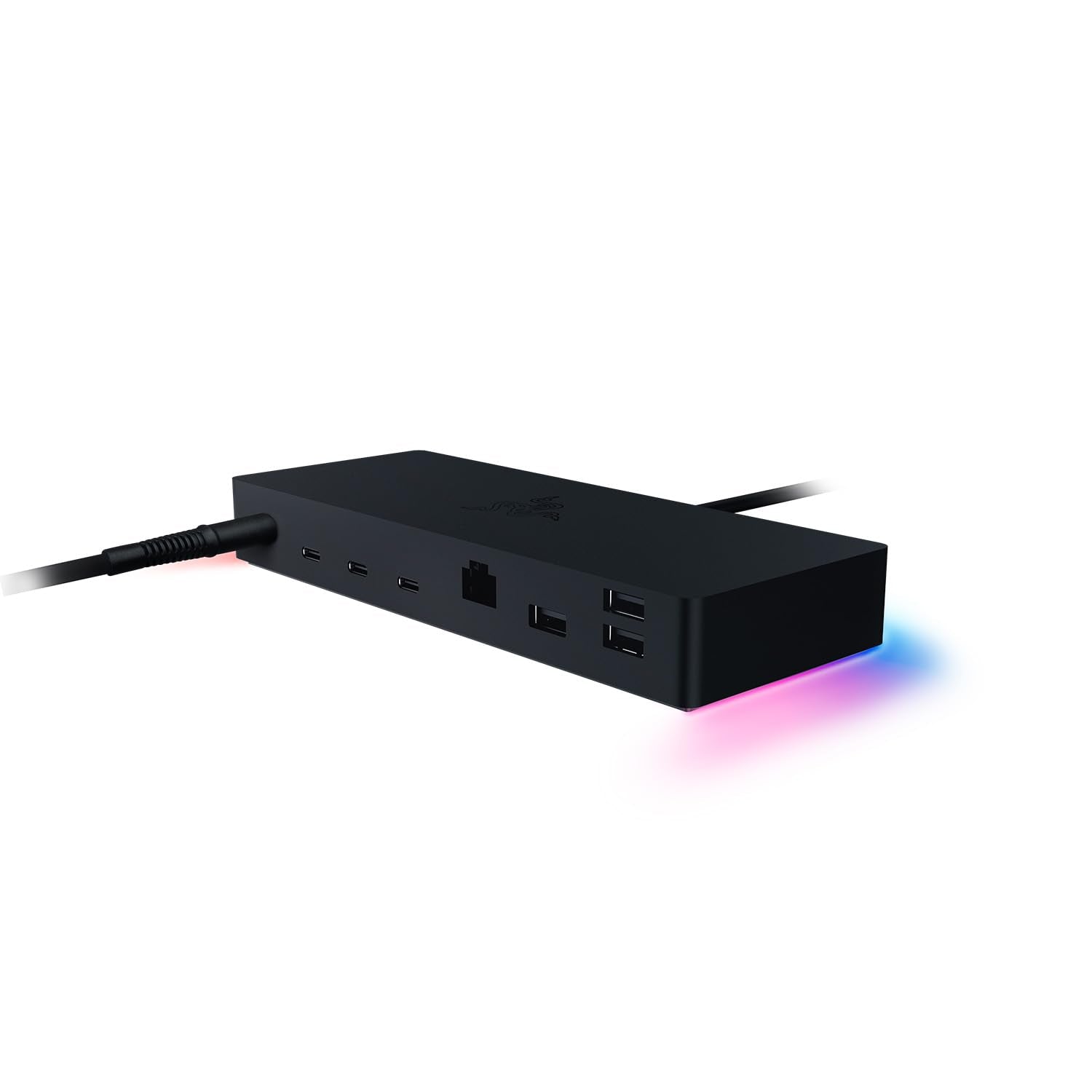 Razer Thunderbolt 4 Dock Chroma - Hub Premium con iluminación RGB para Windows y Mac (10 puertos en uno, salida a Dos monitores 4K o un monitor 8K) Negro