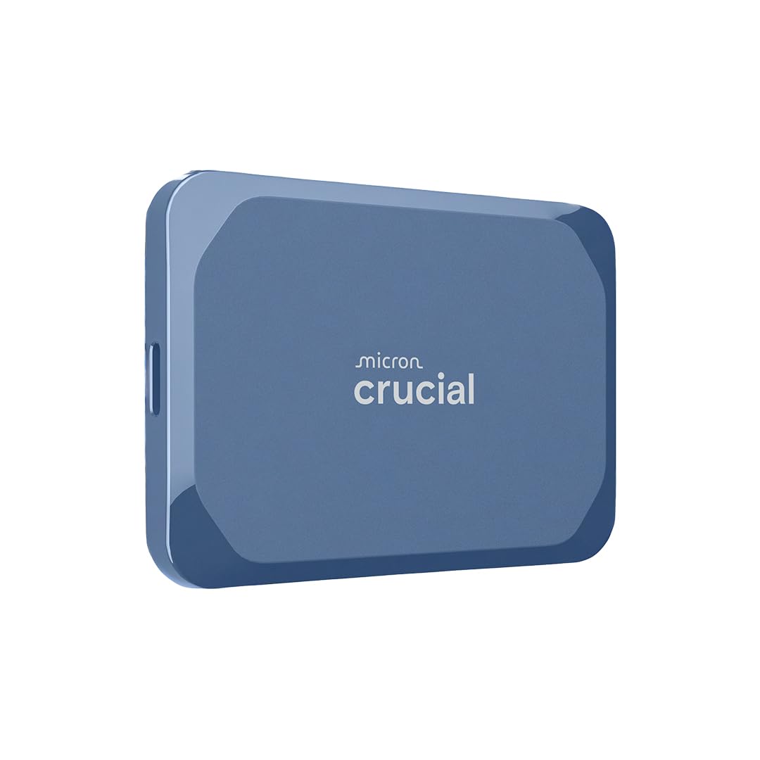 Crucial X10 8TB SSD Externo Portátil, hasta 2100MB/s, USB-C 3.2 Gen2, Clasificación IP65 de resistencia al agua y al polvo, Disco Duro Sólido Externo, Azul Mate - CT8000X10SSD9-02