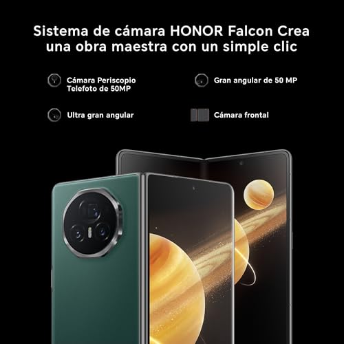 HONOR Magic V3 5G - Smartphone de 12GB+512GB, 9.2mm Plegable, Batería de 5150mAh, Qualcomm Snapdragon 8 Gen 3, IPX8, Cámara principal Falcon de 50MP, MagicOS 8.0.1 (Basado en Android 14), NFC, Green