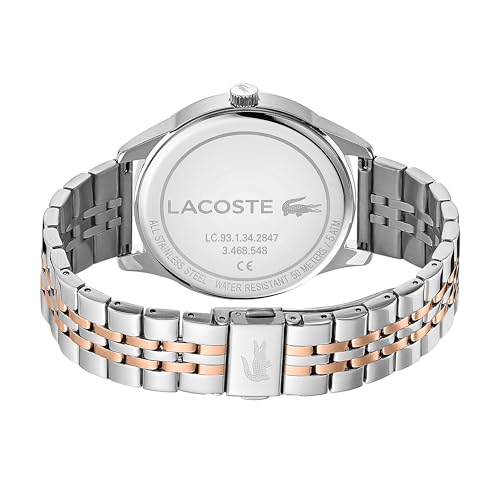Lacoste Reloj Analógico de Cuarzo para Hombre Colección Vienna con Correa de Acero Inoxidable Bicolor - 2011048