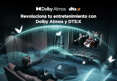 TCL Barra de Sonido Q75H con tecnología RayDanz de 5.1.2ch Dolby Atmos & DTS:X con subwoofer inalámbrico Compatible con HDMI 2.1 y BT 5.3