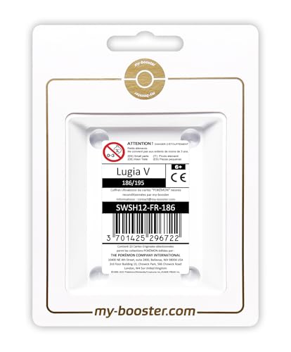 Lugia V 186/195 Full Art Alternativo - Myboost X Epée et Bouclier 12 Tempête Argentée - Box de 10 Cartas Pokémon Francés