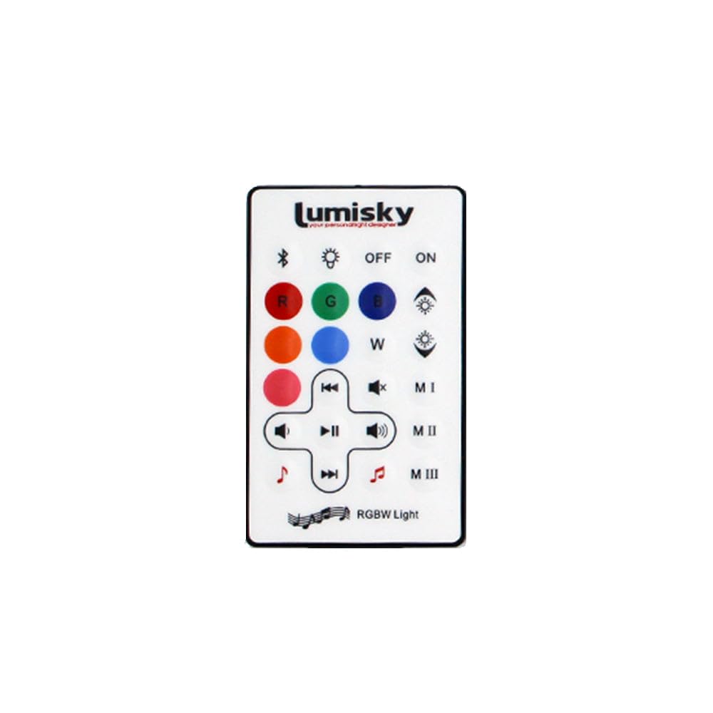 Lumisky Altavoz Bluetooth SO PLAY inalámbrico, con LED blanco/multicolor regulable, altura de 30 cm, con mando a distancia