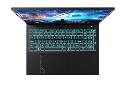 GIGABYTE Portátil Gaming G6 KF - 16,0 Pulgadas, 165Hz FHD, Intel Core i7-13700H, RTX 4060 GPU, 16GB DDR5 4800MHz, 512G SSD, FreeDOS, G6 KF-73ES893KD