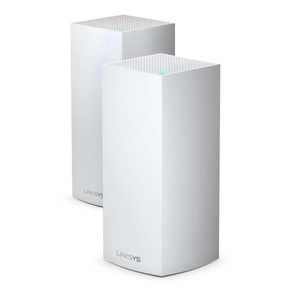Linksys Velop MX10600 sistema WiFi 6 mesh tribanda (AX5300), router WiFi, repetidor, extensor, hasta 525 m² de cobertura, más de 100 dispositivos, MU-MIMO y controles parentales, paquete de 2, negro