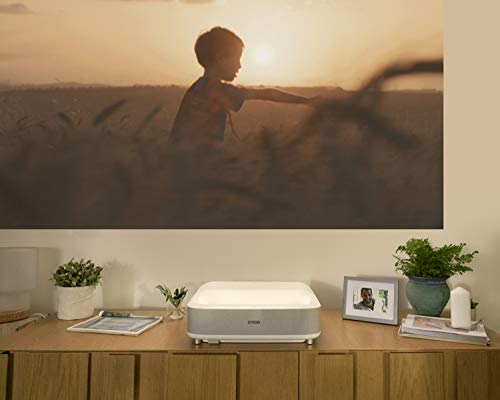 Epson EpiqVision Ultra EH-LS300W, TV Proyector Láser FullHD 1080p de UltraCorta Distancia con Android TV y Sonido by Yamaha