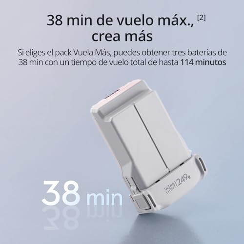 DJI Mini 3 (DJI RC) – Dron Mini con Mando a distancia y cámara, ligero y plegable con vídeo 4K HDR, 38 min de tiempo de vuelo, Grabación vertical y funciones inteligentes, C0