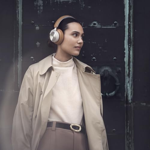 Bang & Olufsen Beoplay HX Auriculares Premium Inalámbricos Bluetooth de Diadema con Cancelación de Ruido, 6 Micrófonos, Hasta 40 horas de Autonomía, Cascos y Estuche Timber