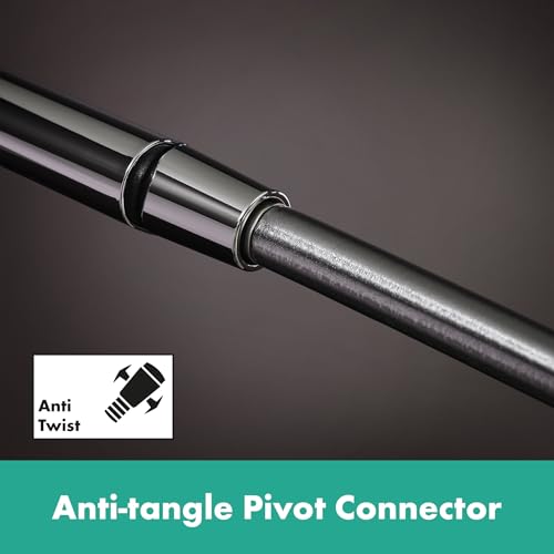 hansgrohe Pulsify S Puro - sistema de ducha ahorro de agua (EcoSmart) con termostato bañera, ducha lluvia (260 mm) con grifo bañera, ducha de mano, flexo, barra, ducha fija redonda, cromo, 24232000