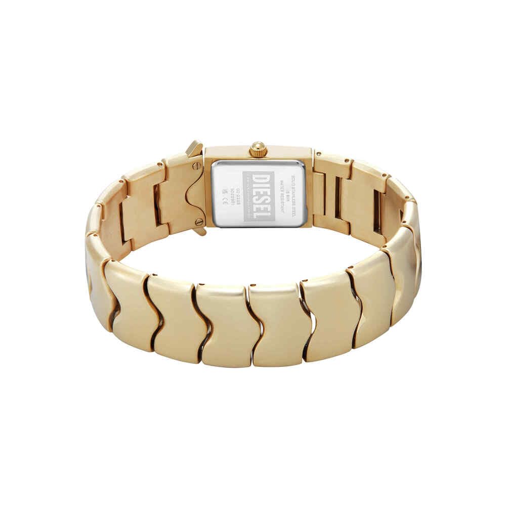 Diesel Reloj Analógico para Hombres de Cuarzo con Correa en Acero Inoxidable DZ2223, Tono Oro, 22MM