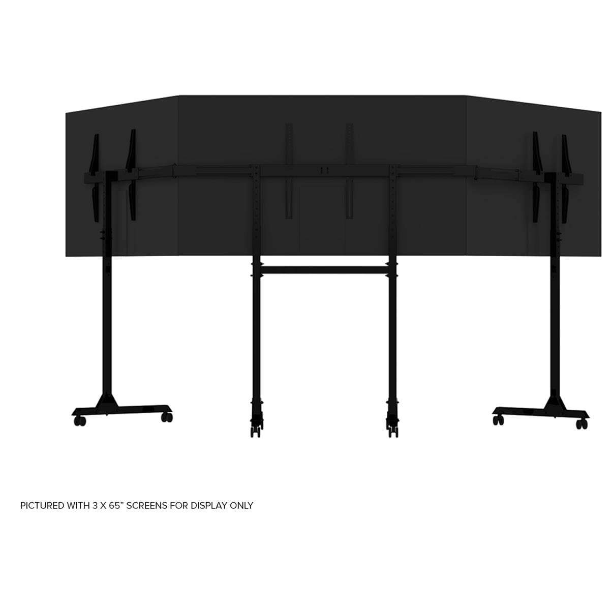 Next Level Racing Free Standing Triple Monitor Stand, Negro