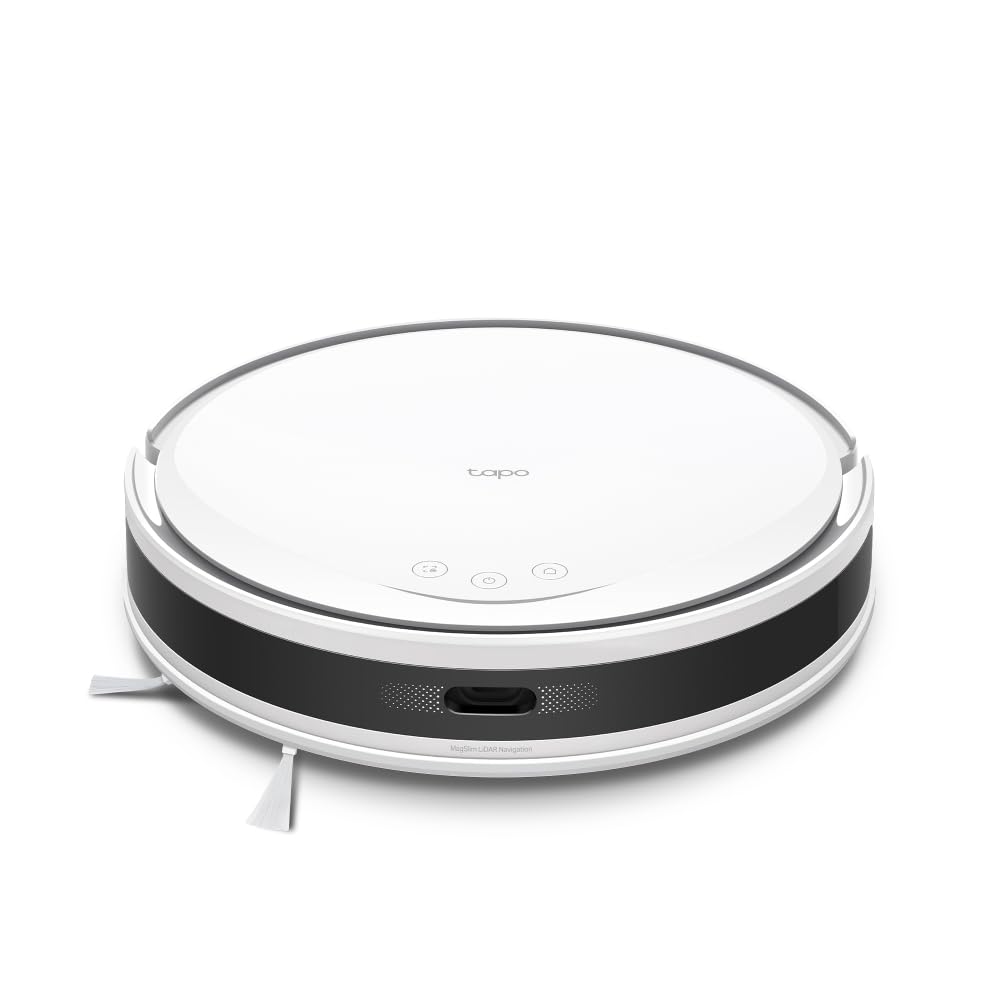 Tapo RV20 MAX White Robot Aspirador, Blanco, 4 en 1, 5300Pa, navegación LiDAR, Solo 83 mm de Altura para Limpiar Debajo de sofás, Compatible Alexa y Google, integración Total