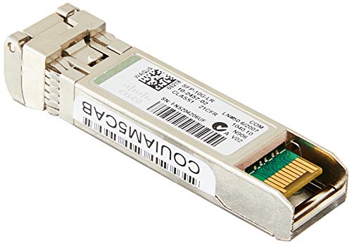 Cisco Módulo SFP 10GBASE-LR para implementaciones de 10 Gigabit Ethernet, Intercambiable en Caliente, garantía estándar de 5 años (SFP-10G-LR=)