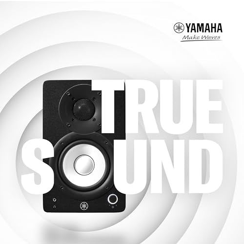 Yamaha HS4 Monitores de Estudio – Par de Altavoces Activos Compactos de 2 Vías Potenciados, Bass-Reflex 4.5" 52W, con Control de Sonido Avanzado, para Producción Musical y Edición de Video - Negro