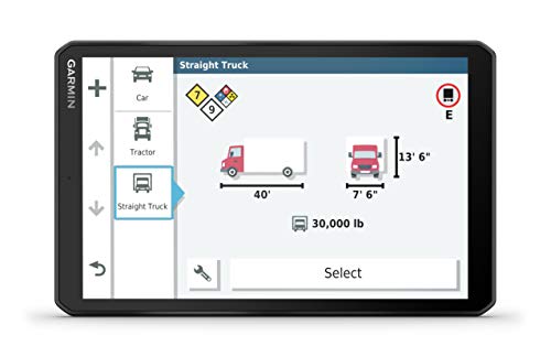 Garmin GPS para camión, Negro, 8" (20,3 cm)