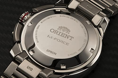 Orient M-Force - Reloj de Pulsera automático para Hombre, Cuerda Manual, mecánico, Deportivo, Metálico., Pulsera