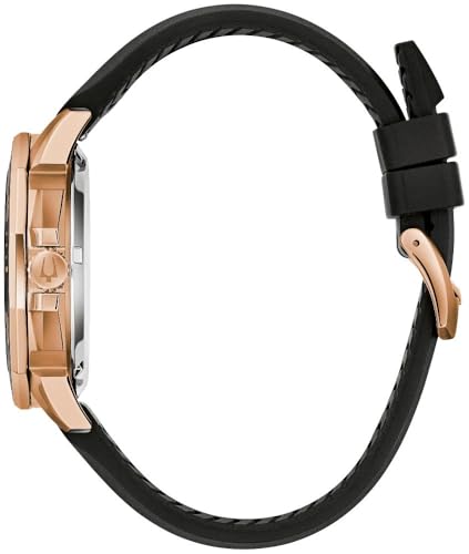 Bulova Reloj Analógico para para Hombre de Cuarzo con Correa en Caucho 98B421