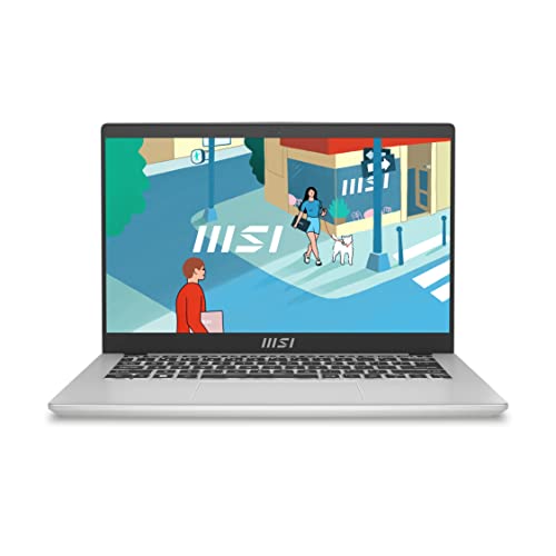 MSI Modern 14 C13M-447XES - Ordenador portátil Ultraligero 14" FHD (Raptor Lake i5-1335U, 16 RAM, 512GB SSD, Iris Xe Graphics, Sin Sistema operativo) Urban Silver - Teclado QWERTY español