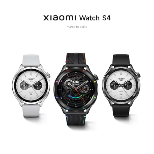 XIAOMI Watch S4, Versión Bluetooth, Modo Deportivo Profesional avanzado, Bisel de Cambio rápido 2.0, Pantalla AMOLED 1.43 Pulgadas Circular, Monitor Frecuencia Cardíaca y Sueño, Plata