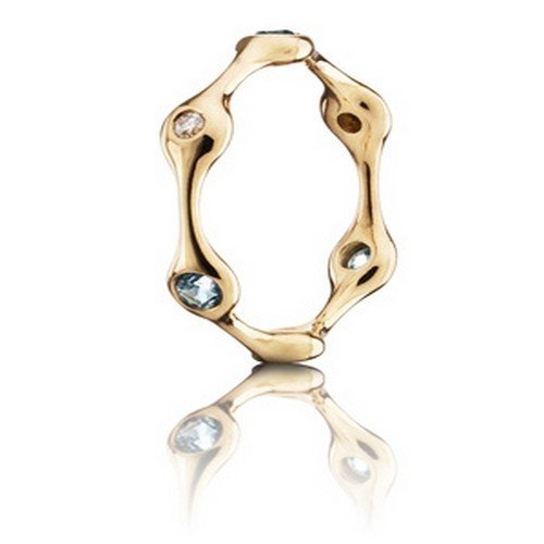 Pandora 970117MX6-57 - Anillo de oro amarillo de 18 quilates, talla 17 (18,16 mm)