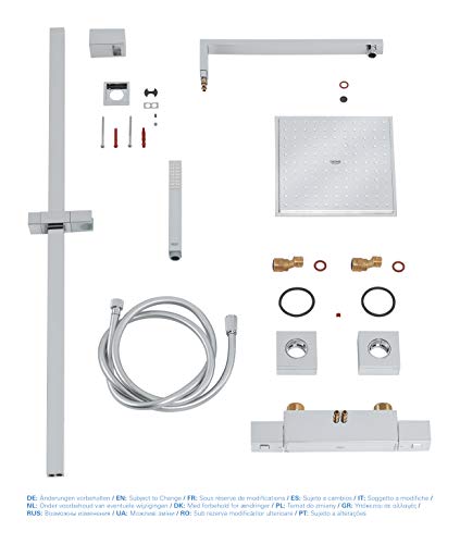 Grohe 26087000 Euphoria Cube XXL 230 - Sistema de ducha con termostato cuadrado 230mm