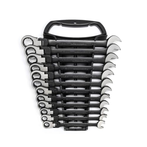 Gearwrench 9901DBE Juego de llaves de combinacion metrica de 12 puntos, color negro, de 8 a 19mm (12 unidades), negro