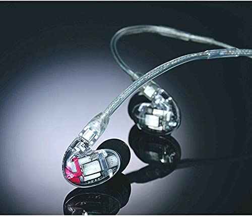 Shure SE846-CL - Auriculares Profesionales con Cuatro microtransductores de Alta definición para precisión de Frecuencias agudas y Bajos Profundos, Aislamiento de Sonido, 3.5 mm Cable, Transparente