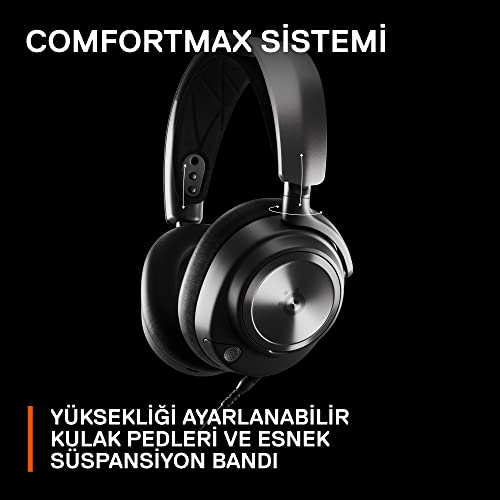 SteelSeries Arctis Nova Pro - Cascos Gaming Con Cable Multisistema - Audio alta res - Audio espacio 360° - GameDAC Gen 2 - Micro ClearCast Gen 2 - PC, PS5, PS4, Switch 2