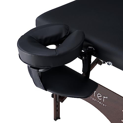 Master Massage Banco de Masaje Plegable de Madera, Negro, 71 cm