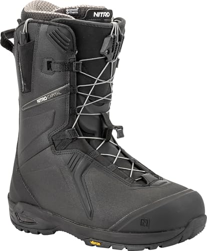 Nitro Capital TLS '22 Premium Highend Comfortable Snowboardschuhe Barco de Snowboard, Hombres, Negro, 27