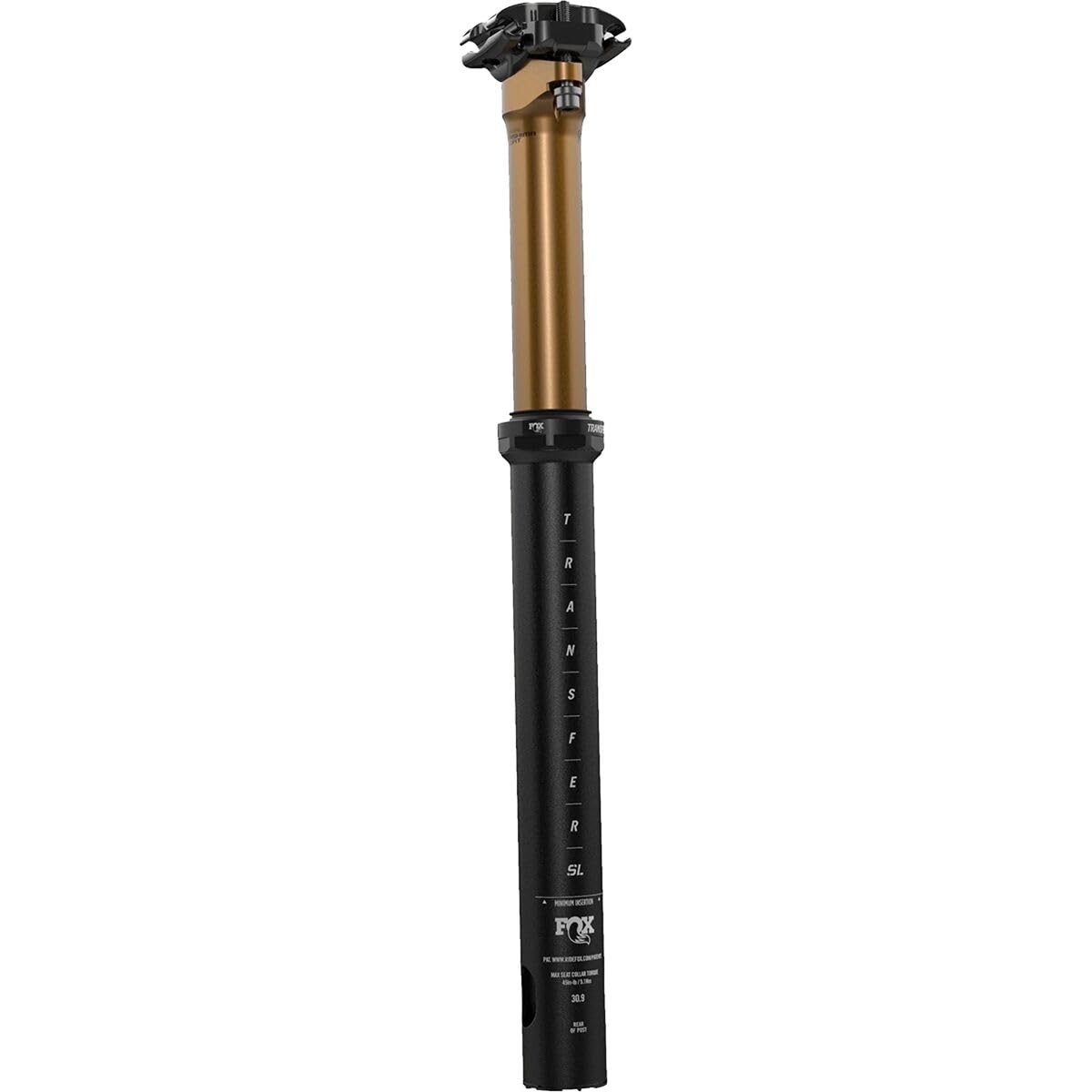 Fox Tige de Selle Transfer SL-Factory-30.9mm-75mm-durite Interne 2024 Ciclismo, Unisex-Adult, Negro, One Size