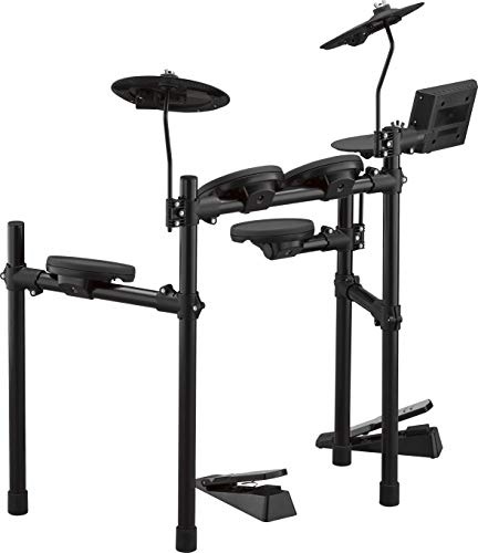 Yamaha DTX402KRL Kit de batería electrónica - New Version, 10 kits, 415 sonidos, 2 lecciones online, efectos acústicos y sonidos electrónicos, 10 funciones de entrenamiento, Negro
