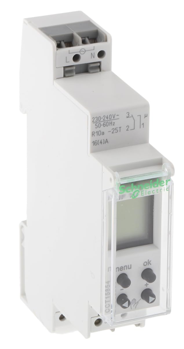 Schneider Electric CCT15854 Acti 9 IHP 1C Interruptor Horario Digital, 24 Horas, 7 Días