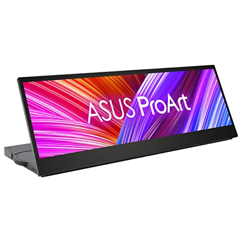 ASUS ProArt Display PA147CDV - Monitor de 14" para creativos (32:9, IPS, Full HD, 100% sRGB/Rec.709, Calman, USB-C, 10 puntos táctiles, MPP2.0, ASUS Dial, Panel de control, compatible con Adobe)