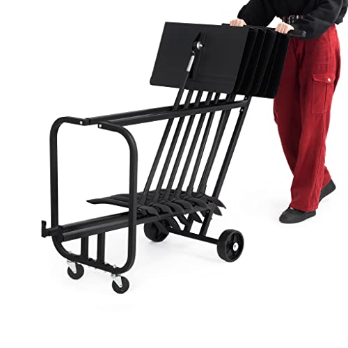 Manhasset Carro de almacenamiento corto para atriles, negro