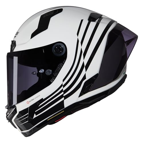 Nolan X-804 Casco, Unisex, Blanco/Negro, Medium