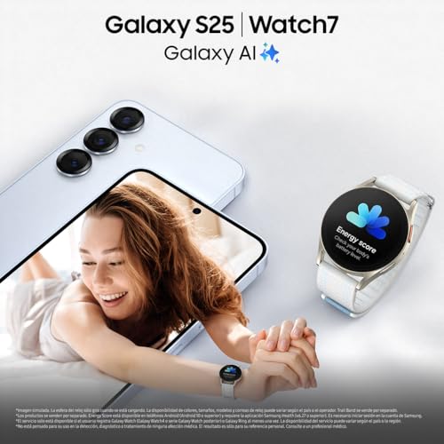 Samsung Galaxy S25 256GB Teléfono Móvil con IA, Galaxy AI, 12GB RAM, Cámara 50MP, Dual SIM, IP68, Garantía del Fabricante 3 Años + 1 Año Extra, Color Menta (Versión Española)