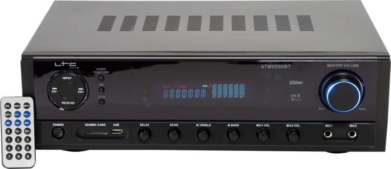 ATM6500BT - LTC - Amplificador HIFI 2 x 50W - USB, SD y Bluetooth - Negro