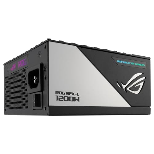 ASUS ROG Loki SFX-L 1200W Titanium - Fuente de alimentación Totalmente Modular, 80+ Titanium, Ventilador ARGB PWM de 120 mm, Aura Sync, Compatible con ATX 3.0, Compatible con PCIe 5.0