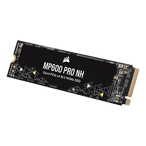 Corsair MP600 PRO NH 8 TB SSD PCIe Gen4 x4 NVMe M.2 - TLC NAND de Alta Densidad - M.2 2280 - Compatibilidad con DirectStorage - Hasta 7.000 MB/s - Sin Disipador de Calor - Negro