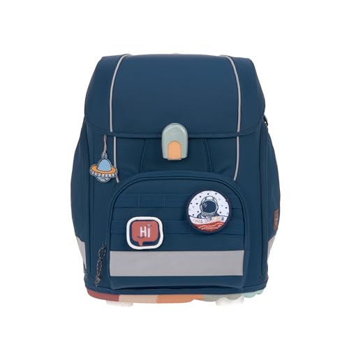 LÄSSIG Juego de mochilas escolares de 7 piezas para niños/ School Set Boxy Unique, navy