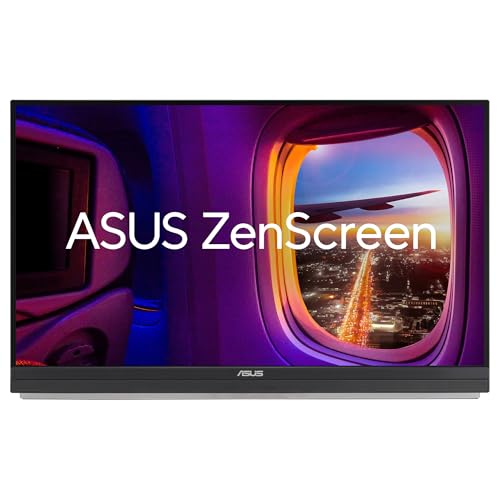 ASUS ZenScreen MB27ACF Monitor portátil de 27 Pulgadas QHD, 2560 x 1440, IPS, 100Hz, USB-C PD 70 W, Altavoces, asa de Soporte, Pinza en C, Gancho de partición, subwoofer, Audio de 2.1 Canales