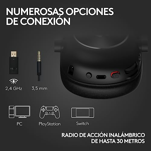 Logitech G PRO X TKL LIGHTSPEED, teclado inalámbrico para gaming, portable + PRO X 2 LIGHTSPEED Auriculares Gaming Inalámbricos, Micrófono, PC,PS4,PS5,Nintendo Switch, Disposición QWERTY Español,Negro